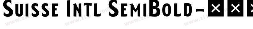 Suisse Intl SemiBold字体转换